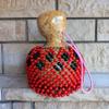 Black and red beaded shekere, Abe instrument, Latin Instrument, Musician gifts, Rhythm instrument, Mother's day gift view 2