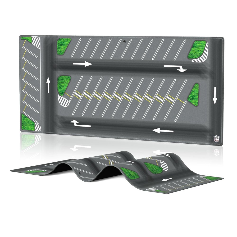 XXL 1/64 Scale Parking Lot Mouse Pad 90x40cm Non-Slip Rollable Desk Mat | Large Diorama Playmat for Hot Wheels, Matchbox, Mini GT, Tarmac, Inno64 and Diecast Car Collectors, Kids and Gamers
