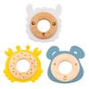 3-Pack Baby Teething Toys for 0-12 Months | Food-Grade Silicone & Natural Beech Wood Teether Set | Easy-to-Hold Animal Shapes for Soothing Chewing | BPA-Free Teethers for Babies Boys & Girls view 1