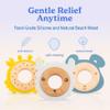 3-Pack Baby Teething Toys for 0-12 Months | Food-Grade Silicone & Natural Beech Wood Teether Set | Easy-to-Hold Animal Shapes for Soothing Chewing | BPA-Free Teethers for Babies Boys & Girls view 2