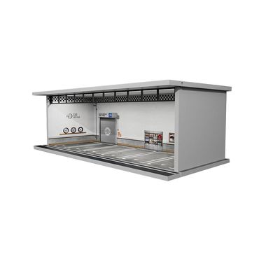 1:64 Scale Vehicle Model Display Case with Parking Lot Scene LED Lighting 6 Parking Space