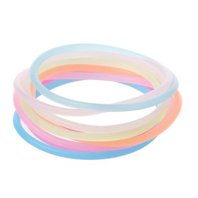 BEIDUOYANG Fashion 10x/Set Luminous Bracelets Night Fluorescent Hair Ties Silicone DIY Rubber Wristband Gummy Gift For Unisex Name