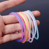 BEIDUOYANG Fashion 10x/Set Luminous Bracelets Night Fluorescent Hair Ties Silicone DIY Rubber Wristband Gummy Gift For Unisex Name view 3