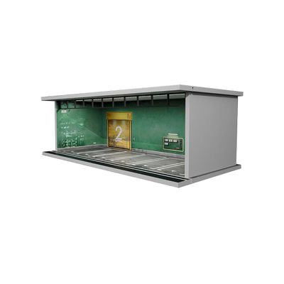 1:64 Scale Vehicle Model Display Case with Parking Lot Scene LED Lighting 6 Parking Space