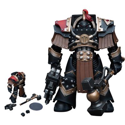 JOYTOY Warhammer 40,000 1/18 Action Figure Sons of Horus Justaerin Terminator Squad Justaerin with Thunder Hammer Collection Model Birthday Gifts