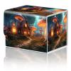 DEGDFSGR Card Game Storage Box for TCG MTG Commander Deck Box Organizer Trading Card Case Magnetic Closure Creative Pattern Up to 200 Cards, A Magical Mushroom Village view 1