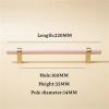 ACLDOYYV Nordic Macaron/Wood+Brass Cabinet Long Handle Drawer Handle Furniture T Bar Kitchen Handle Pink Handle Hardware Dresser Knobs 1Pcs (Color : Pink-160mm) view 2
