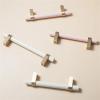 ACLDOYYV Nordic Macaron/Wood+Brass Cabinet Long Handle Drawer Handle Furniture T Bar Kitchen Handle Pink Handle Hardware Dresser Knobs 1Pcs (Color : Pink-160mm) view 4