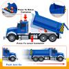 Bstoyder Kids Toys for 3 4 5 6 7 8 Years Old Boys, Large Dump Truck Toy with Lights, Sounds, Blue Toddler Friction Powered Truck Vehicle Toy for Boys Girls Birthday Gifts view 3