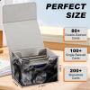 Card Game Storage Box TCG Deck Box MTG Card Box Organizer Trading Card Case Commander Deck Box TCG Card Storage Box Magnetic Closure Creative Pattern Up to 200 Cards, Cool Dark Dragon view 2