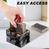 Card Game Storage Box TCG Deck Box MTG Card Box Organizer Trading Card Case Commander Deck Box TCG Card Storage Box Magnetic Closure Creative Pattern Up to 200 Cards, Cool Dark Dragon view 4