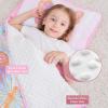 Extra Large Toddler Nap mat by Cokouchyi, Toddler Sleeping Bag with Removable Pillow, Measures 53 x 21 x 1.5 Inches, Sleeping Mat for Girls, Ideal for Daycare and Preschool Kindergarten, Butterfly view 2