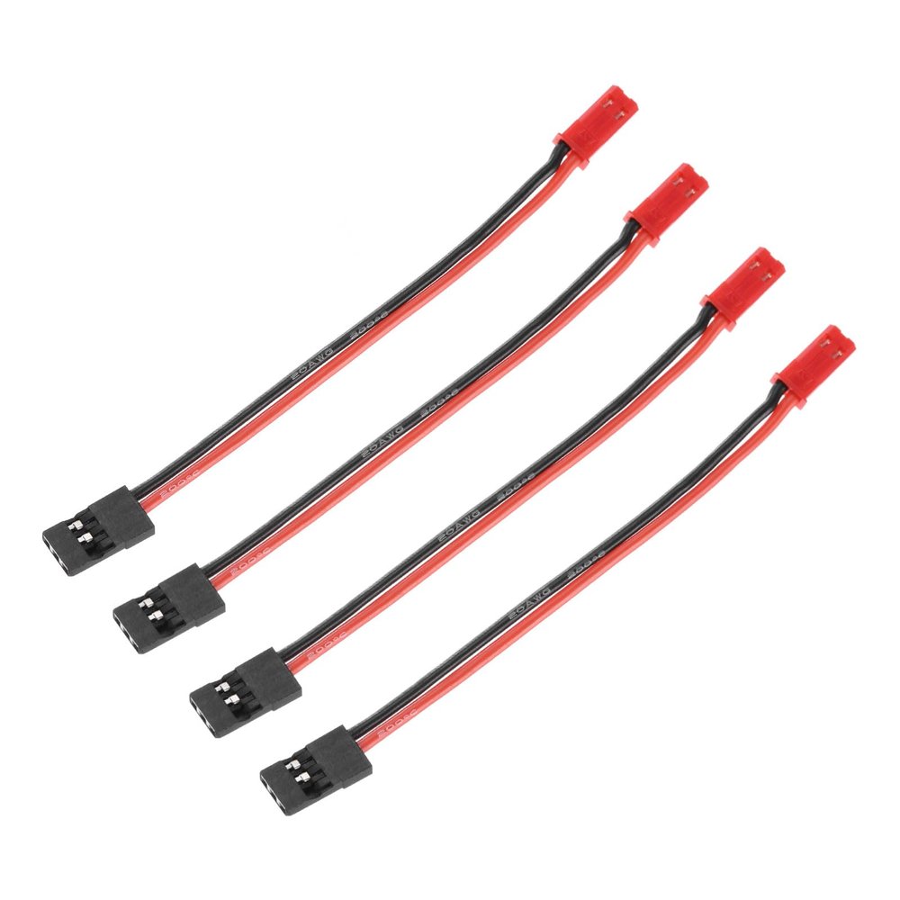 MECCANIXITY Battery Balance Plug Connector Cable JR Male to Male Extension Cable Leads Extension Cable for RC Car Airplanes Remote Control 4Pcs
