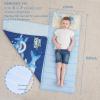 Extra Large Toddler Nap mat by Cokouchyi, Toddler Sleeping Bag with Removable Pillow, Measures 53 x 21 x 1.5 Inches, Sleeping Mat for Boys, Ideal for Daycare and Preschool Kindergarten, Shark Zone view 3