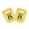 YSCULBUTOL Baby Twins Bibs Poppin Bottles Newborn Baby Cute Unisex Bibs Infant Twin Outfits(Yellow) view 1