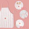 WoodenEdu Kid Apron and Chef Hat Set, 3 Pcs Children Cooking Baking Set Kits Role Play Chef Toy Kid Cooking Gift for Girls Boys (Pink) view 3