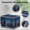 Card Game Storage Box for TCG MTG Card Box Organizer Trading Card Case Commander Deck Box TCG Card Storage Box Magnetic Closure Creative Pattern Up to 200 Cards, A Cute Raccoon Stars view 3