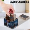 Card Game Storage Box for TCG MTG Card Box Organizer Trading Card Case Commander Deck Box TCG Card Storage Box Magnetic Closure Creative Pattern Up to 200 Cards, A Cute Raccoon Stars view 4
