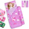 Primlect Toddler Nap Mat Extra Large Thickened 55''x35'', Soft Sleeping Bag with Detachable Minky Blanket and Pillow, Portable for Daycare, Preschool, Kindergarten, Travel, Boys and Girls (Princess) view 1