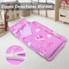 Primlect Toddler Nap Mat Extra Large Thickened 55''x35'', Soft Sleeping Bag with Detachable Minky Blanket and Pillow, Portable for Daycare, Preschool, Kindergarten, Travel, Boys and Girls (Princess) view 2