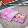 Primlect Toddler Nap Mat Extra Large Thickened 55''x35'', Soft Sleeping Bag with Detachable Minky Blanket and Pillow, Portable for Daycare, Preschool, Kindergarten, Travel, Boys and Girls (Princess) view 4