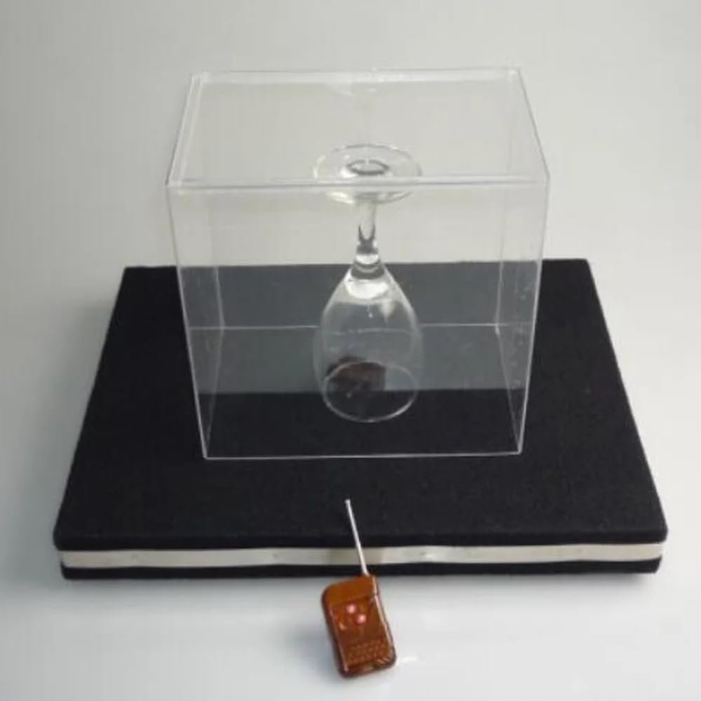 MOMOMAGE Glass Breaking Tray Pro - Remote Control with Organic Glass Cover Magic Tricks Stage Magic Mentalism Gimmick Props Glass Magic for Magicians