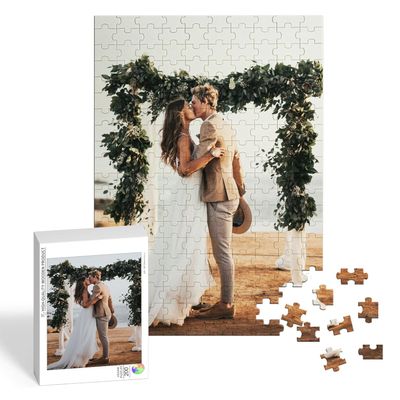 Custom Puzzles from Photos, Personalized Jigsaw Puzzle for Adults 120/200/300/500/1000 Pieces, Personalized Photo Puzzle Gift for Family, Friends, Lover