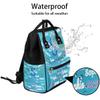KFNHN Custom Name Diaper Bag Backpack for Baby, Personalized Name Large Nappy Nursing Orangizer Mommy Bags, Sky Blue Background view 2