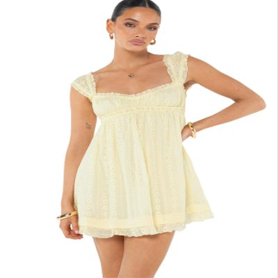 Princess Polly Women's Carlita Mini Dress, Yellow, 6