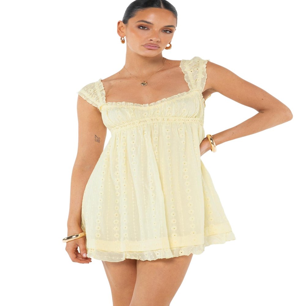 Princess Polly Women's Carlita Mini Dress, Yellow, 6