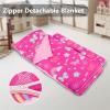 Primlect Toddler Nap Mat Extra Large Thickened 55''x35'', Soft Sleeping Bag with Detachable Minky Blanket and Pillow, Portable for Daycare, Preschool, Kindergarten, Travel, Girls (Rainbow Butterfly) view 2