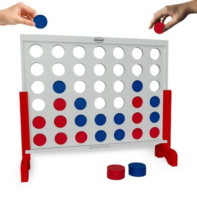 Bolaball 4 in a Row Game  2.6 Feet 4-to-Score Game for Kids & Adults, Indoor/Outdoor Family Yard, Portable Party for Home, Picnic & Travel, Wooden