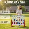 Bolaball 4 in a Row Game  2.6 Feet 4-to-Score Game for Kids & Adults, Indoor/Outdoor Family Yard, Portable Party for Home, Picnic & Travel, Wooden view 2