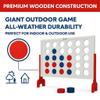 Bolaball 4 in a Row Game  2.6 Feet 4-to-Score Game for Kids & Adults, Indoor/Outdoor Family Yard, Portable Party for Home, Picnic & Travel, Wooden view 4