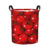 Foruidea Red Tomatoes Laundry Basket,Laundry Hamper,Collapsible Storage Bin, Oxford Fabric Clothes Baskets,Nursery Hamper For Home,Office,Dorm,Gift Basket, Medium view 1