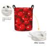 Foruidea Red Tomatoes Laundry Basket,Laundry Hamper,Collapsible Storage Bin, Oxford Fabric Clothes Baskets,Nursery Hamper For Home,Office,Dorm,Gift Basket, Medium view 2
