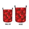 Foruidea Red Tomatoes Laundry Basket,Laundry Hamper,Collapsible Storage Bin, Oxford Fabric Clothes Baskets,Nursery Hamper For Home,Office,Dorm,Gift Basket, Medium view 4
