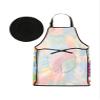 ACSUSS 2Pcs Kids Color Speckle Print Artist Costume Waterproof Mess-Proof Cover Up Clothes with Beret Front Pocket Colorful 11-14 Years view 4