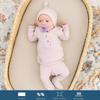 GRSSDER Stretchy Ultra Soft Fitted Bassinet Sheet 2 Pack, Universal Fit for Bassinets Baby Cradle Moses Basket Oval Rectangle Mattress Safe and Snug, Jersey Bassinet Sheets for Girls, Cream/Beige view 3