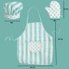WoodenEdu Kid Apron and Chef Hat Set, 3 Pcs Children Cooking Baking Set Kits Role Play Chef Toy Kid Cooking Gift for Girls Boys (Blue) view 2