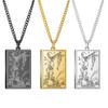 Tarot Cards Esotericism Necklace Aesthetic Stainless Steel Tarot Luck The Major Arcana Pendant (Metal Color: THE MAGICIAN 2 - Main Stone Color: Gold box chain) view 2