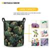 Foruidea Cactus Seamless1 Laundry Basket,Laundry Hamper,Collapsible Storage Bin, Oxford Fabric Clothes Baskets,Nursery Hamper For Home,Office,Dorm,Gift Basket view 3