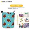 Foruidea Balls And Stars Laundry Basket,Laundry Hamper,Collapsible Storage Bin, Oxford Fabric Clothes Baskets,Nursery Hamper For Home,Office,Dorm,Gift Basket view 3
