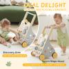 Wooden Baby Walker and Push Toy - Adjustable Height, Montessori Learning Activity Center for Boys and Girls, Toddler Push Walker and Development Toy for Kids 1-3 Years view 2