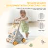 Wooden Baby Walker and Push Toy - Adjustable Height, Montessori Learning Activity Center for Boys and Girls, Toddler Push Walker and Development Toy for Kids 1-3 Years view 4