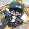 niannyyhouse 8in Doll Clothes Coat Hat Hoodie Jeans Glasses Leather Shoes Casual Outfit 20cm Plush Doll Accessories Dress Up (White) view 4