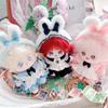 niannyyhouse 8in Doll Clothes Headdress Dress Apron Bunny Servant Outfit 20cm Plush Doll Accessories Dress Up (Black) view 3