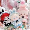 niannyyhouse 8in Doll Clothes Headdress Dress Apron Bunny Servant Outfit 20cm Plush Doll Accessories Dress Up (Black) view 4