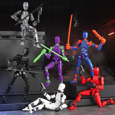 13 Action Figure Set, 6PCS T-Robot 13 Action Figure Titan 13 3D Printed Toys Articulated, for Modeling Enthusiasts Etc Birthday Gifts & Children's Day Gifts for Kids 5-8 Years OldAssembly Required