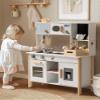 ROBOTIME Play Kitchen for Kids, Wooden Kids Play Kitchen Playset with Cutting Toy Food Set, Toaster and Toddler Gardening Sets- Toddlers Play Kitchen Gifts for Boys and Girls Ages 3+ view 1